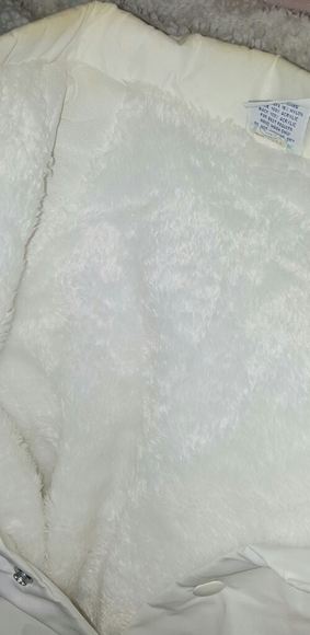 White Vintage Button Front Lined Jacket - Picture 5 of 6